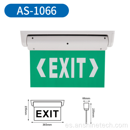 Señal de salida de emergencia LED ABS + acrílico